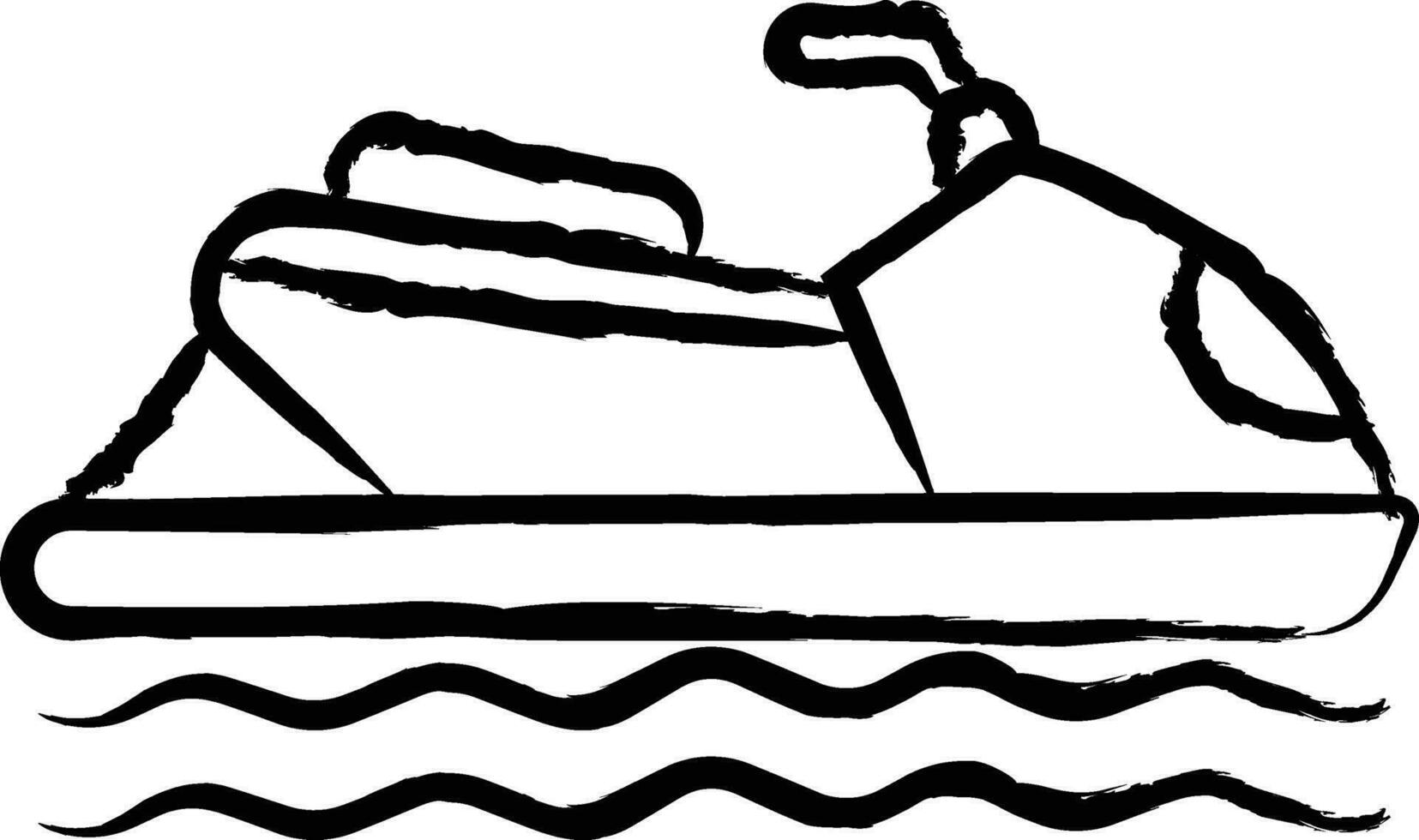 Jet ski hand drawn vector illustration