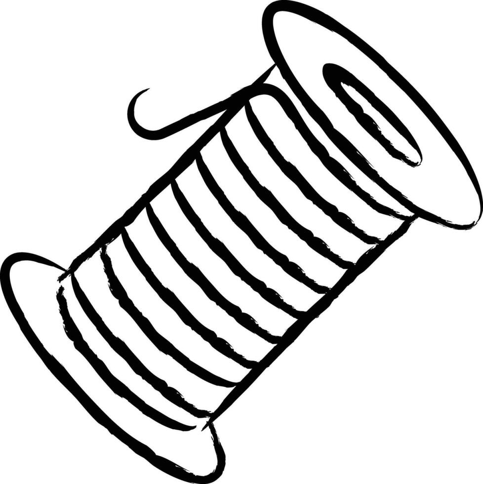 Thread hand drawn vector illustration
