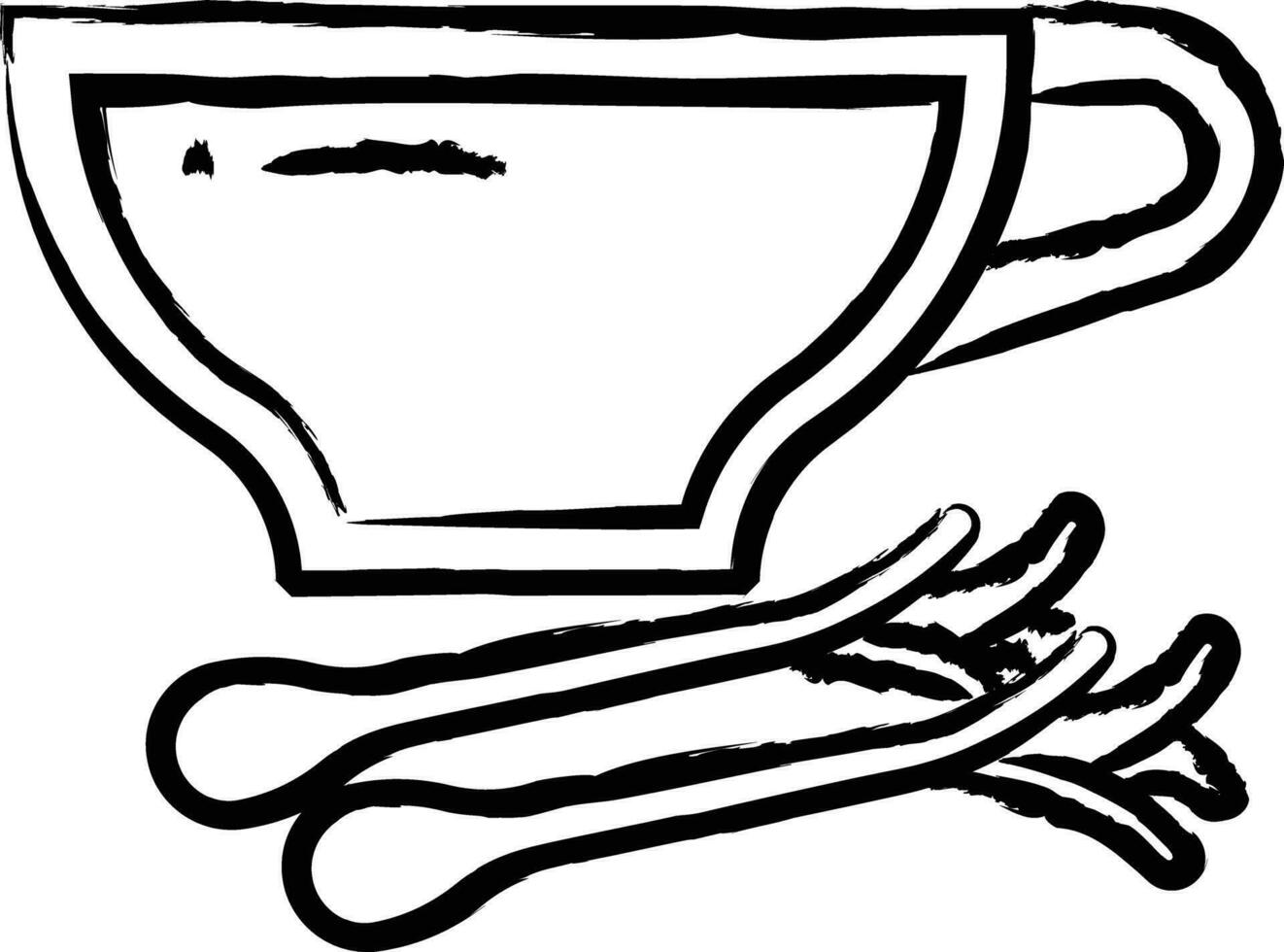 lemon grass tea hand drawn vector illustration
