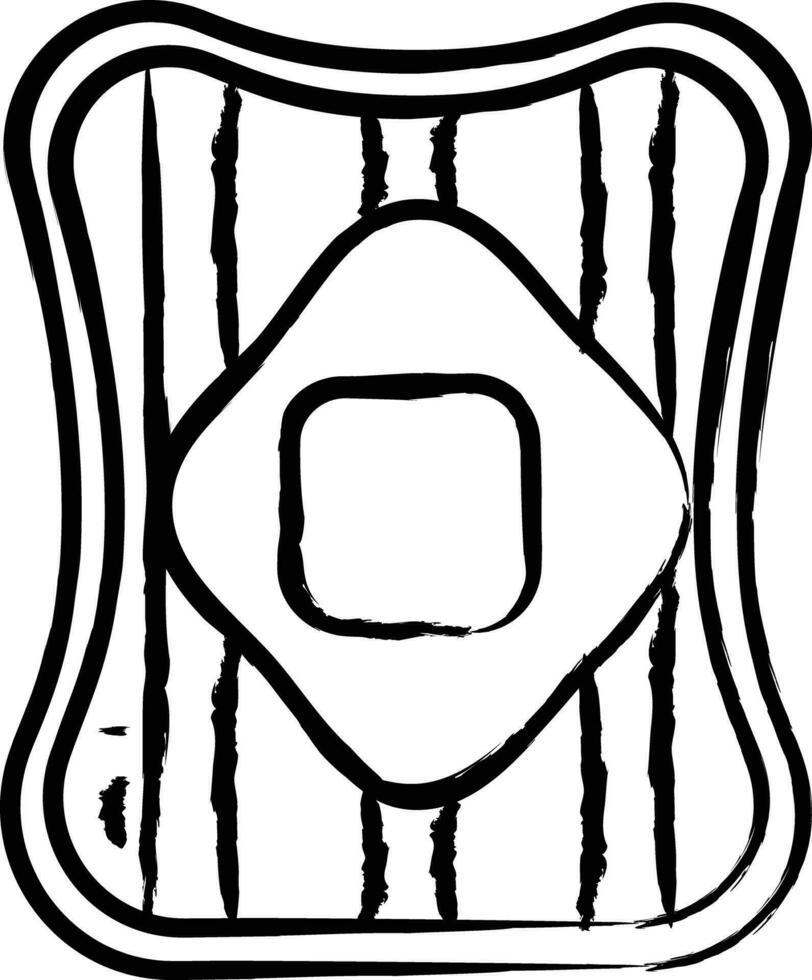 Butter toast hand drawn vector illustration