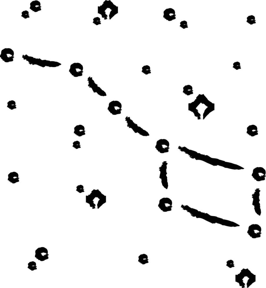 constelaciones mano dibujado vector ilustración