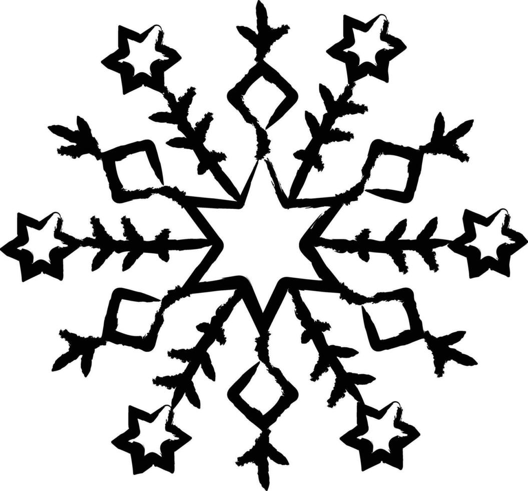 Snowflake hand drawn vector illustration 35499552 Vector Art at Vecteezy