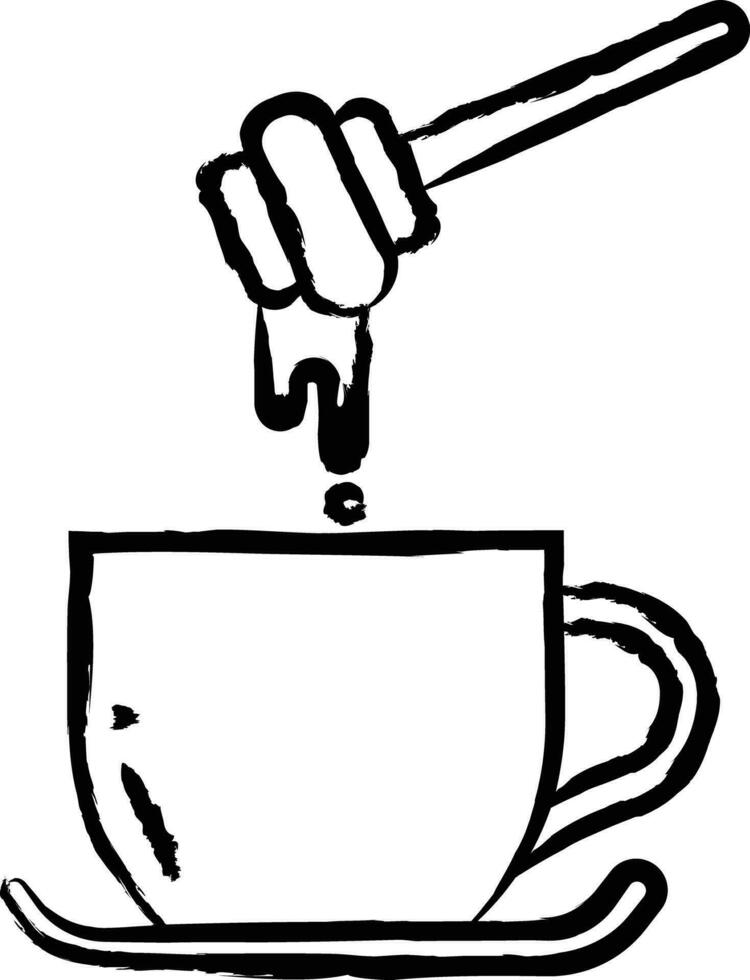 honey tea hand drawn vector illustration