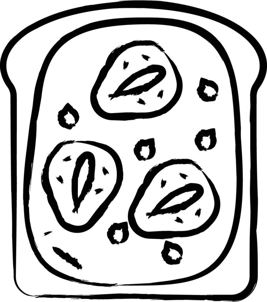 toast hand drawn vector illustration