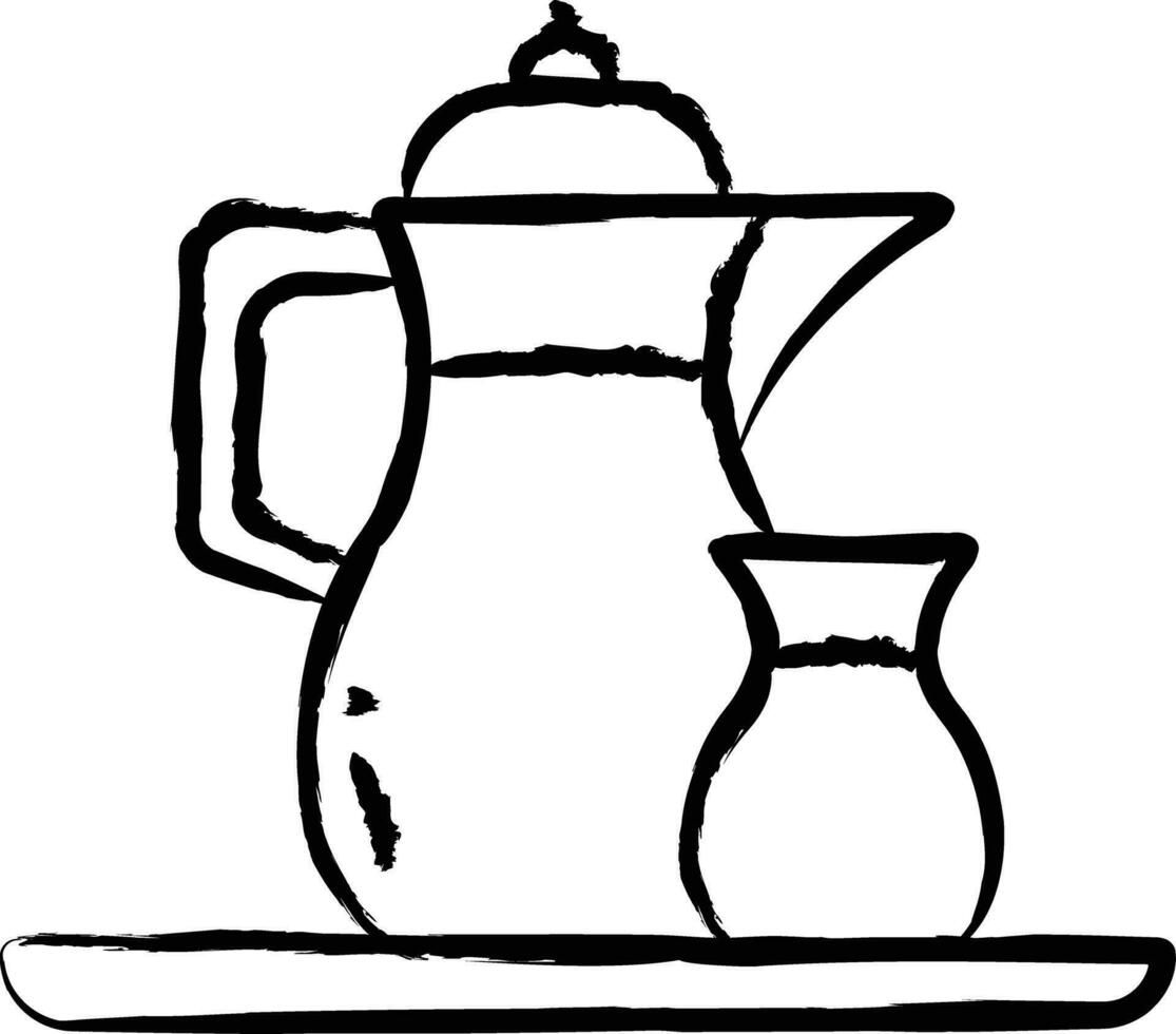 Jug hand drawn vector illustration