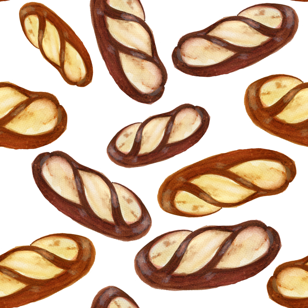 Bread Bun Croissant danish pastry bread watercolor wallpaper isolated png
