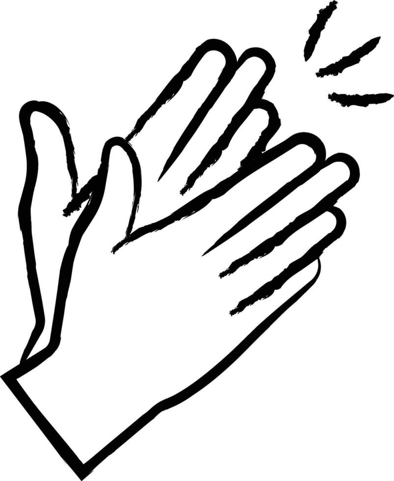 Clapping hand drawn vector illustration