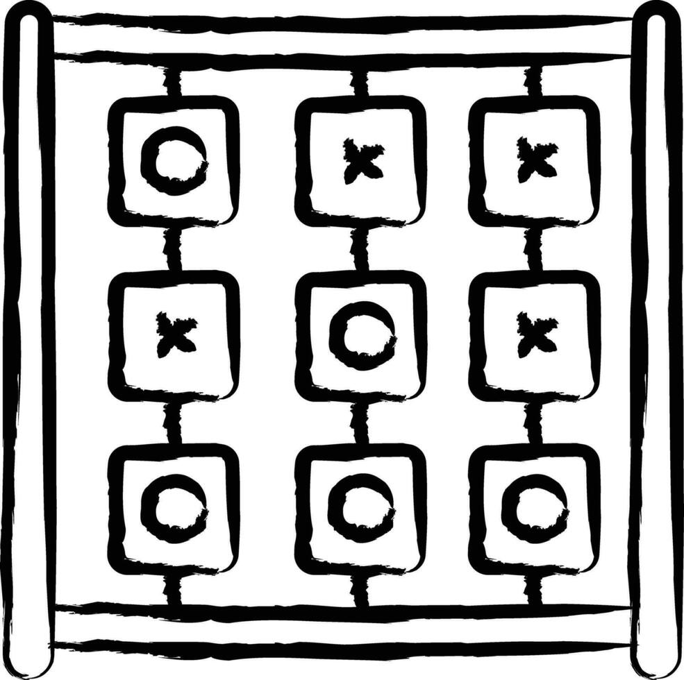 Tic Tac Toe hand drawn vector illustration