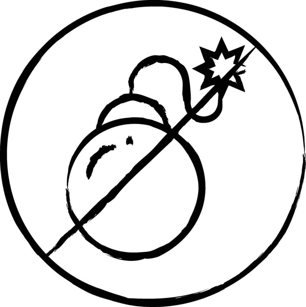 Ban hand drawn vector illustration