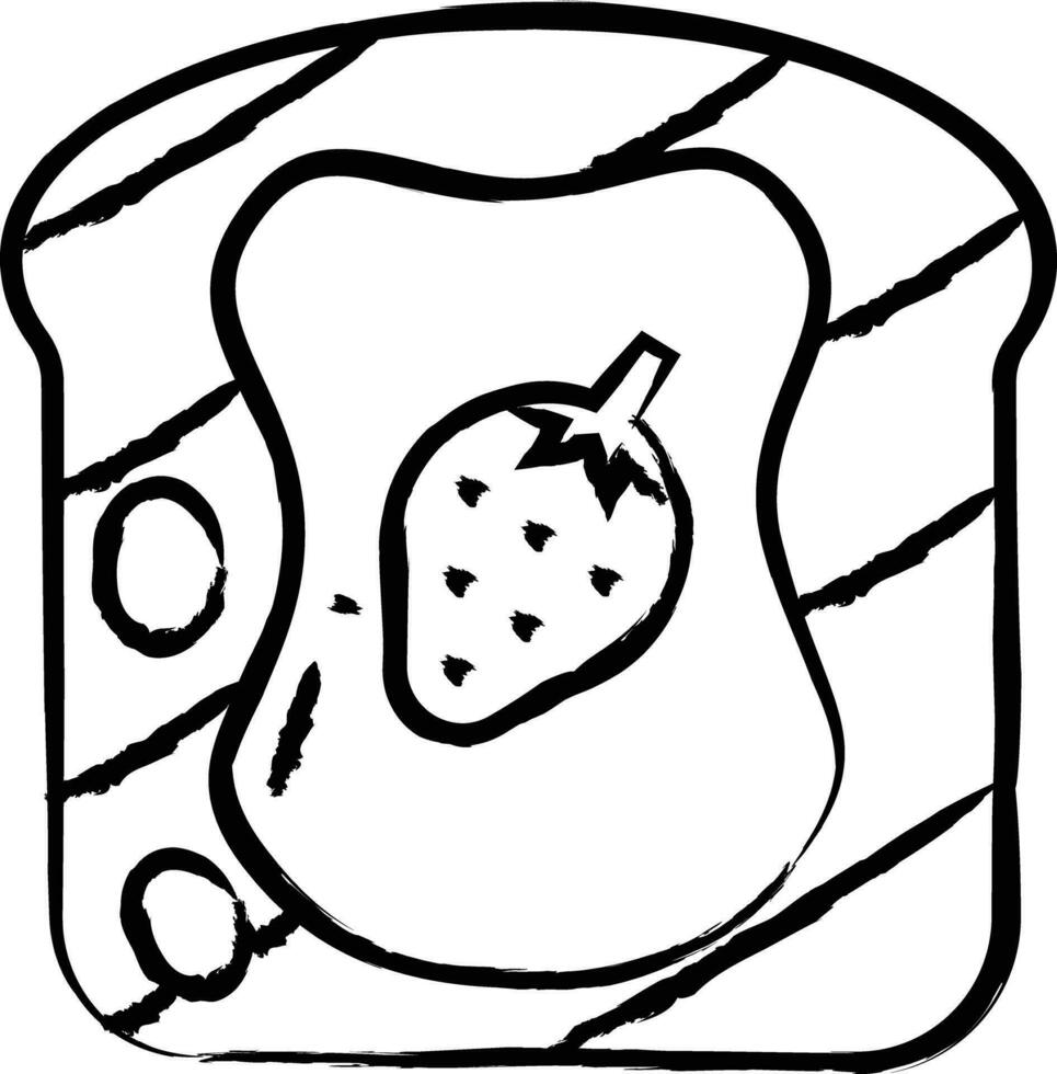 toast hand drawn vector illustration