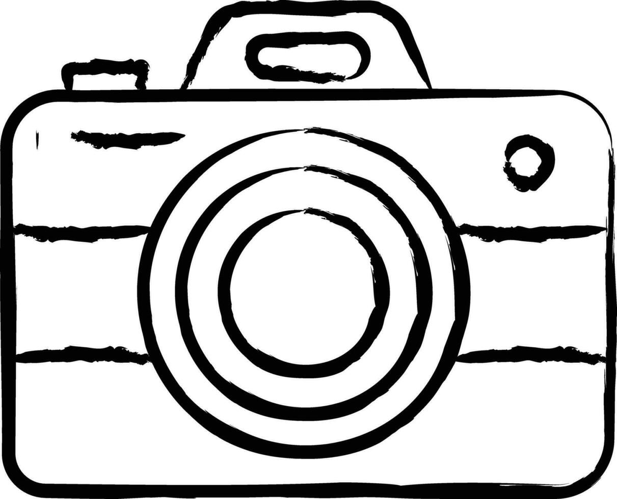 Camera hand drawn vector illustration