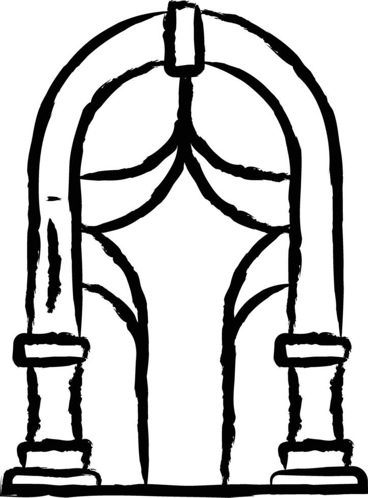 wedding Arch hand drawn vector illustration