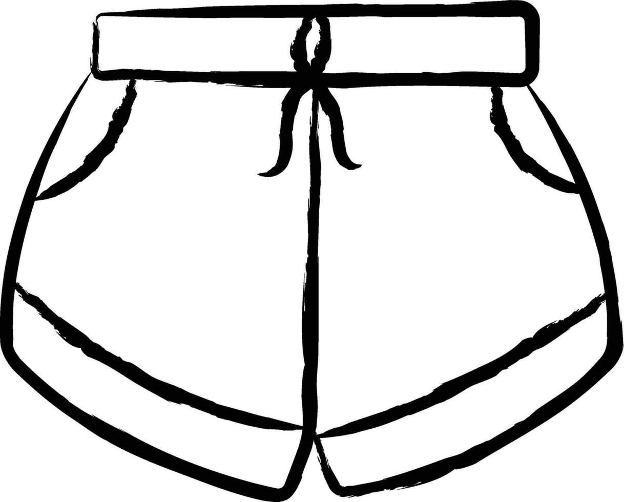 pantalones cortos mano dibujado vector ilustración