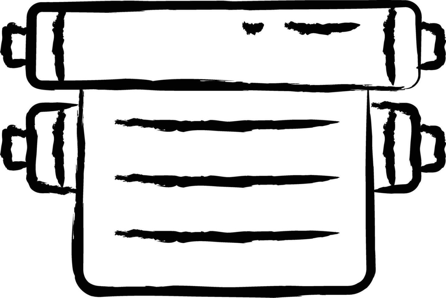 Offset hand drawn vector illustration