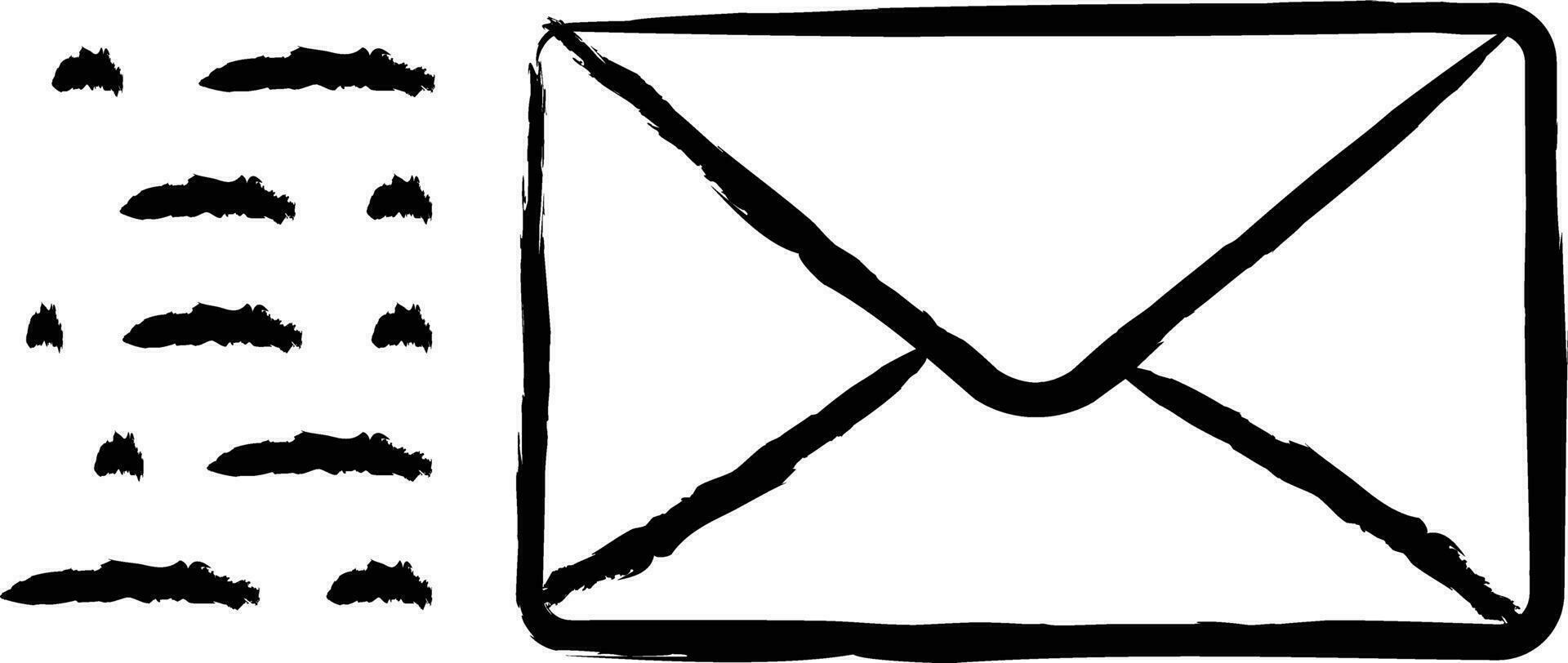 Mail Express hand drawn vector illustration
