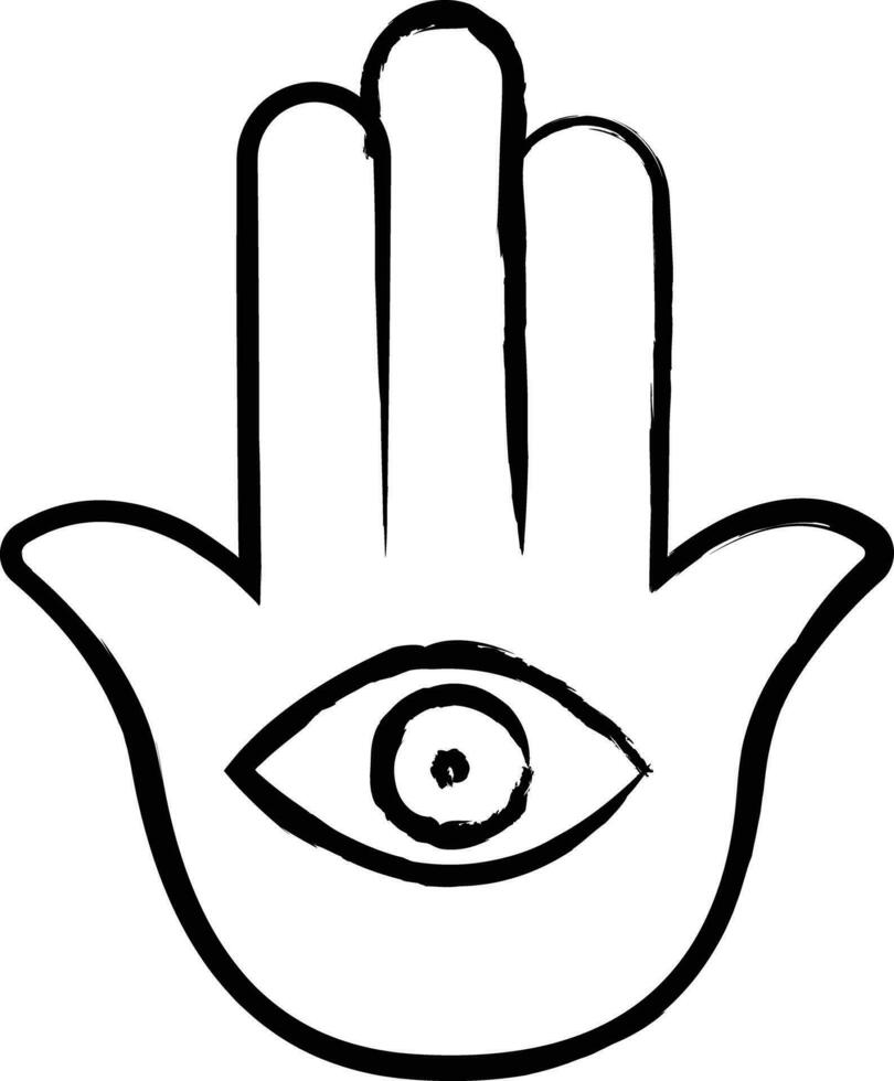 Hamsa hand drawn vector illustration