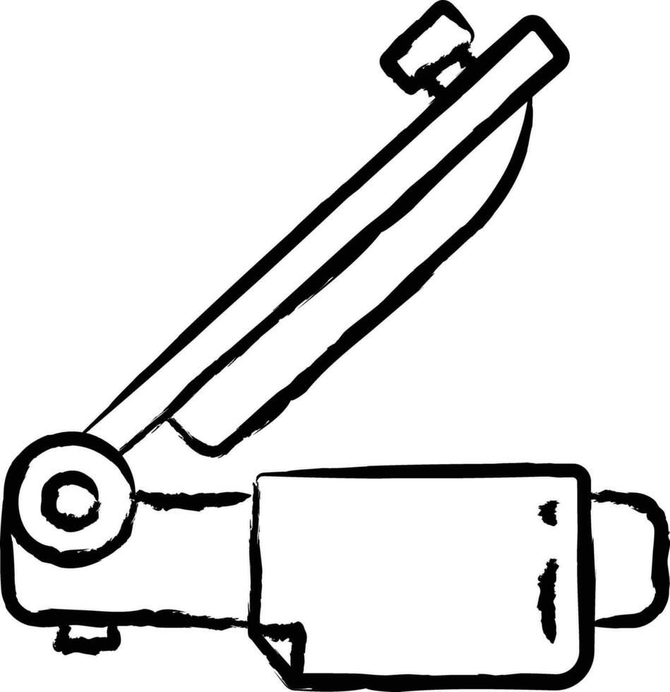 Paper cutter hand drawn vector illustration