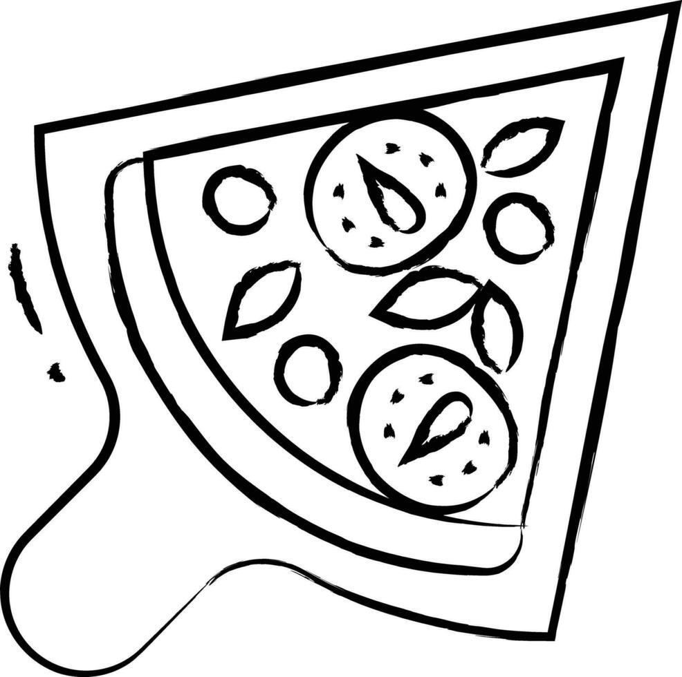 pizza hand drawn vector illustration