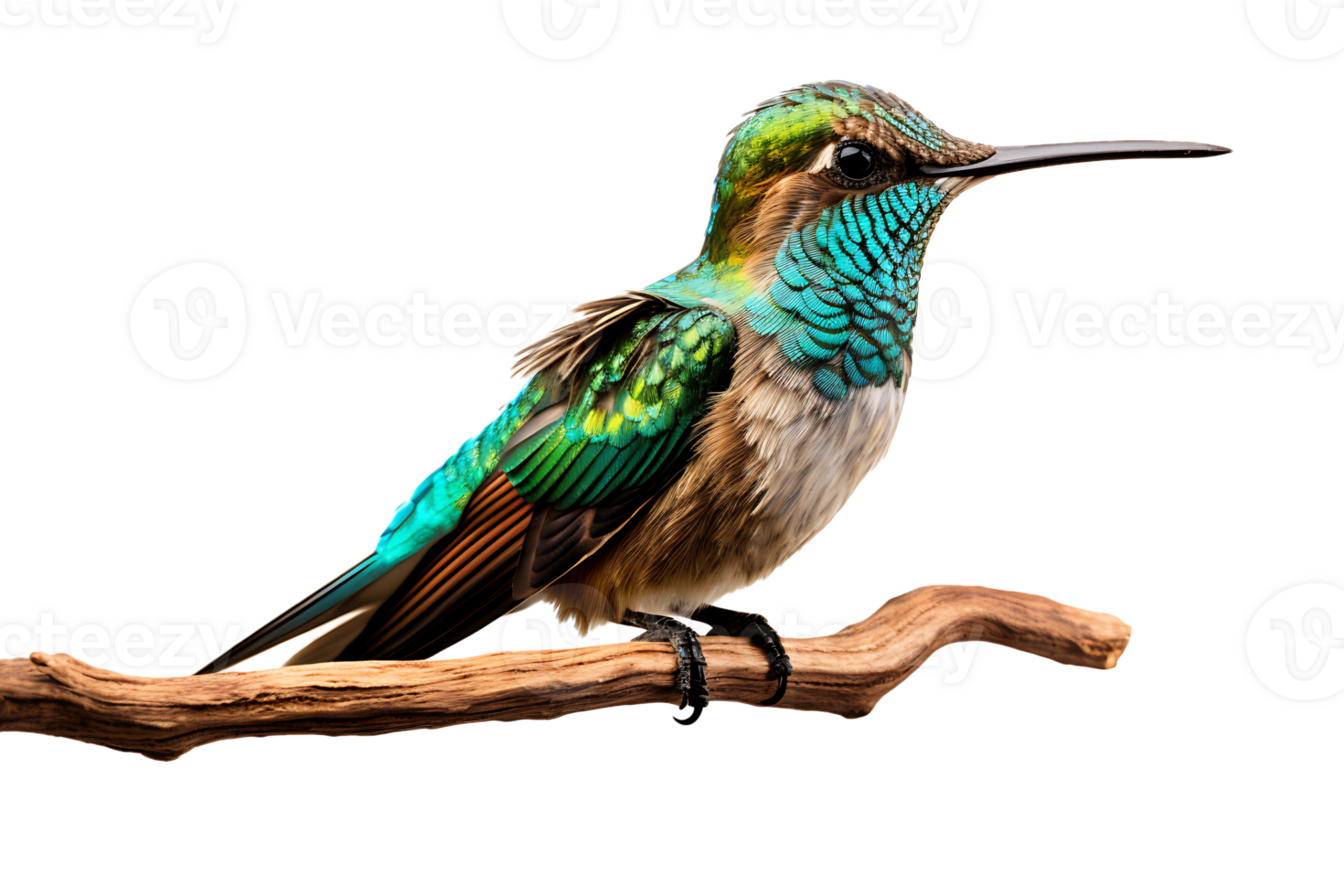 AI generated Photo Realistic of a Hummingbird Isolated On Transparent Background png