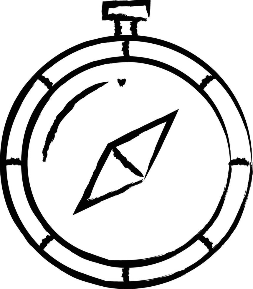 stopwatch hand drawn vector illustration