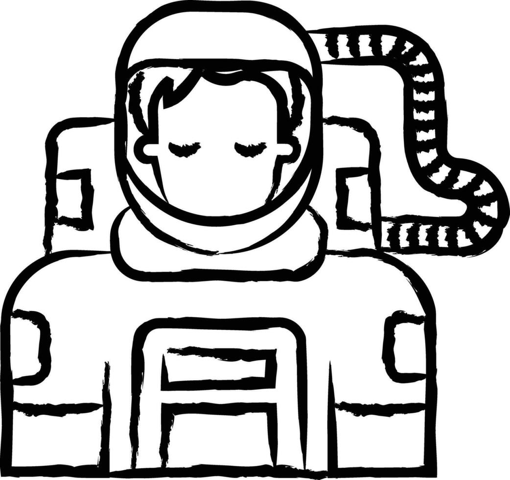 Astronaut hand drawn vector illustration