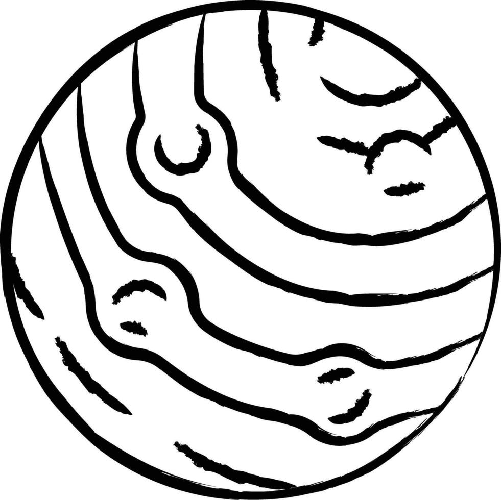 Jupiter Planet hand drawn vector illustration