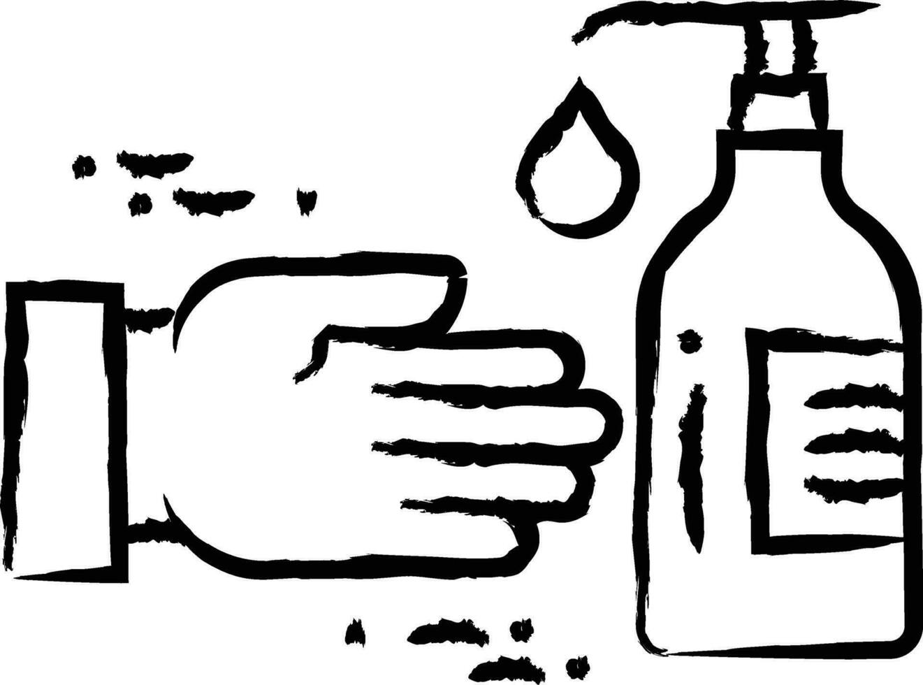 Antiseptic hand drawn vector illustration