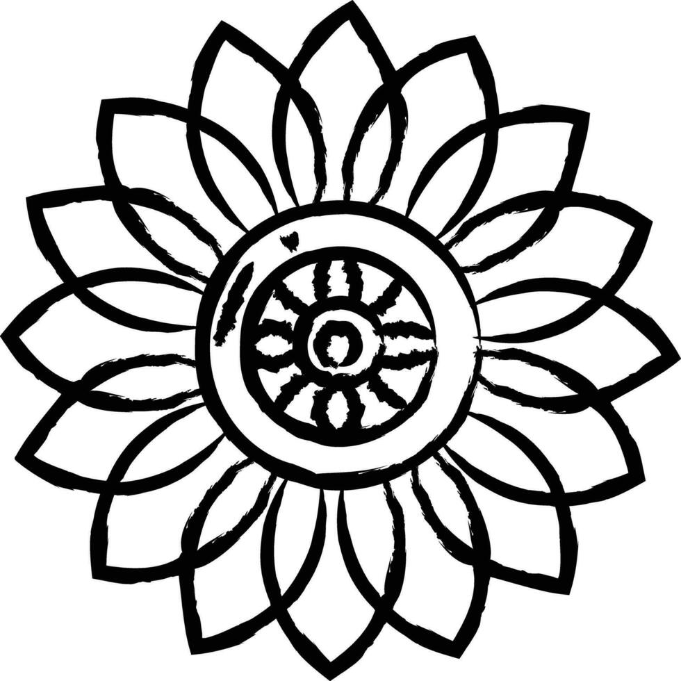 Kolam hand drawn vector illustration