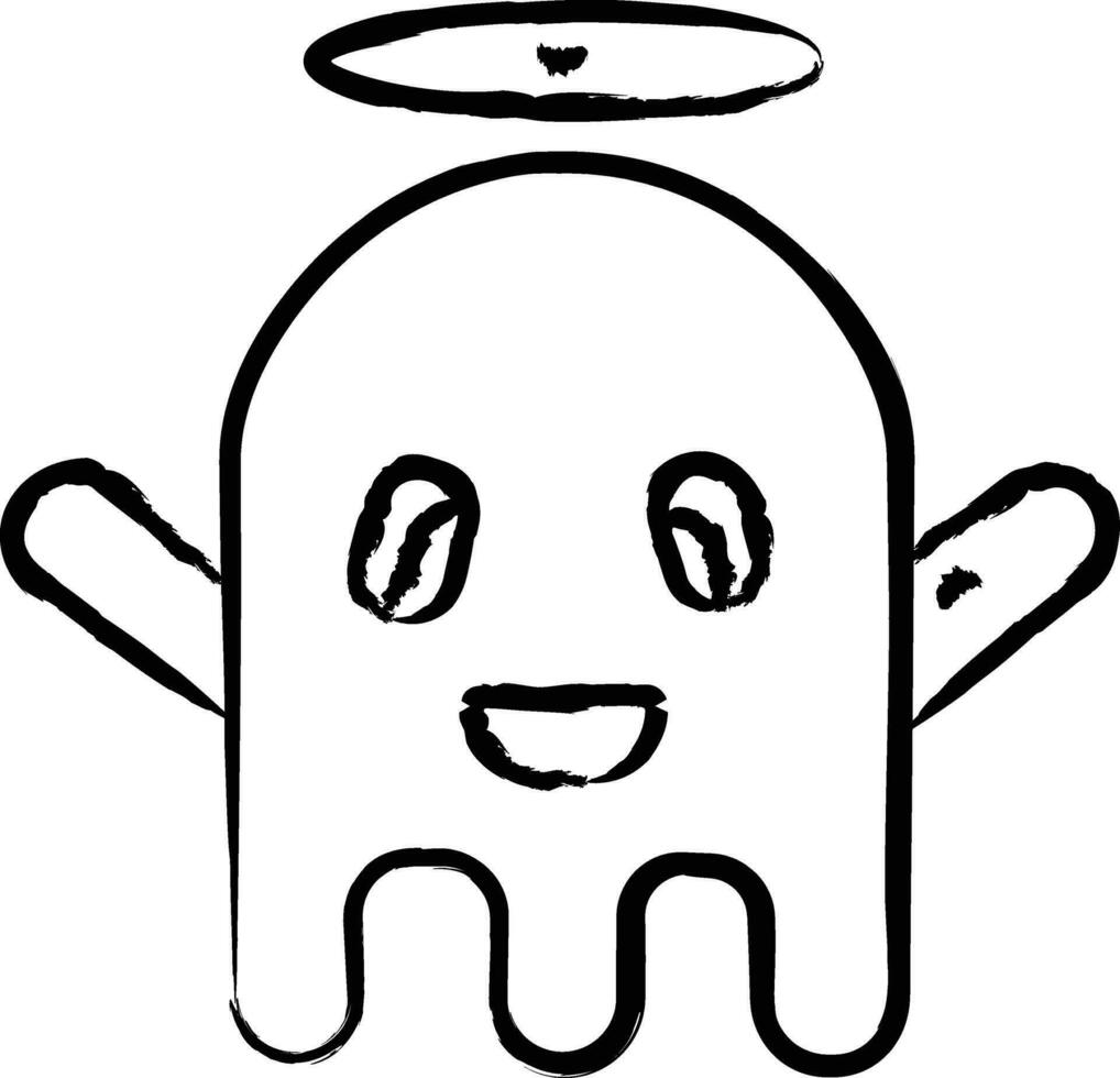 Ghost hand drawn vector illustration