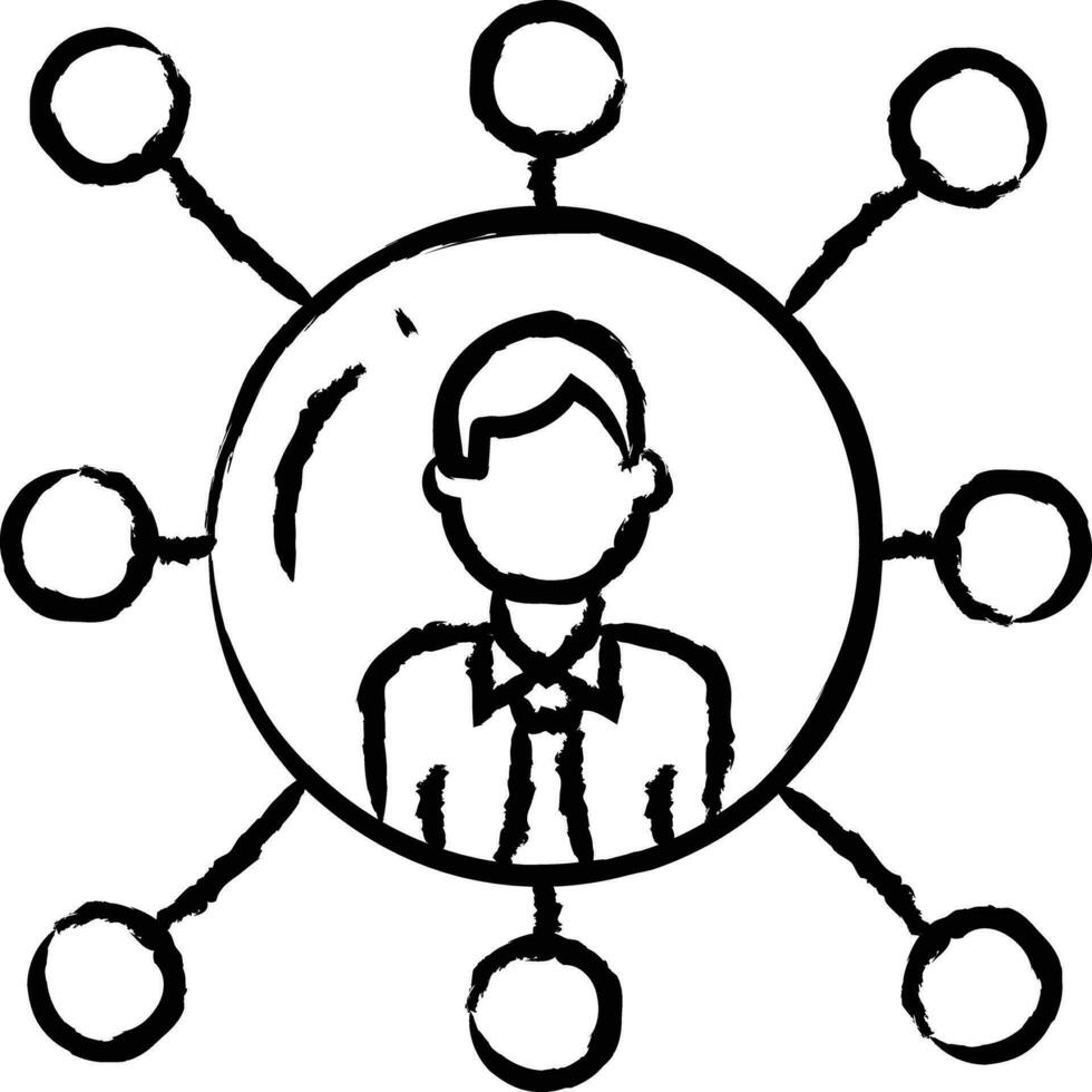 Network hand drawn vector illustration