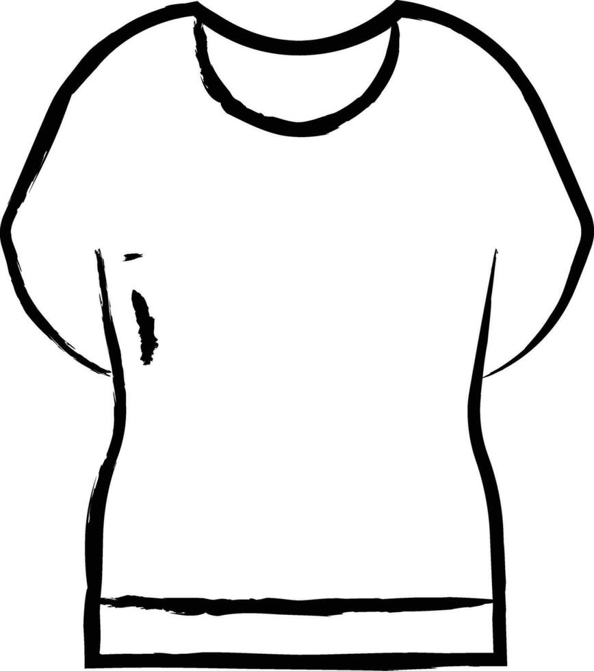 camiseta mano dibujado vector ilustración