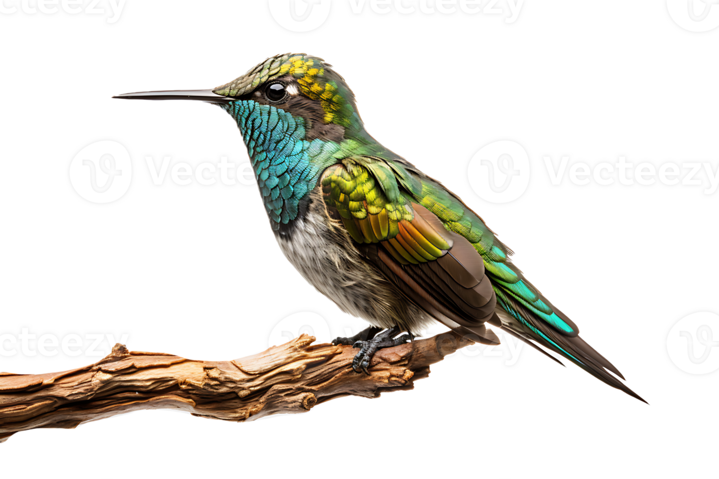 AI generated Photo Realistic of a Hummingbird Isolated On Transparent Background png