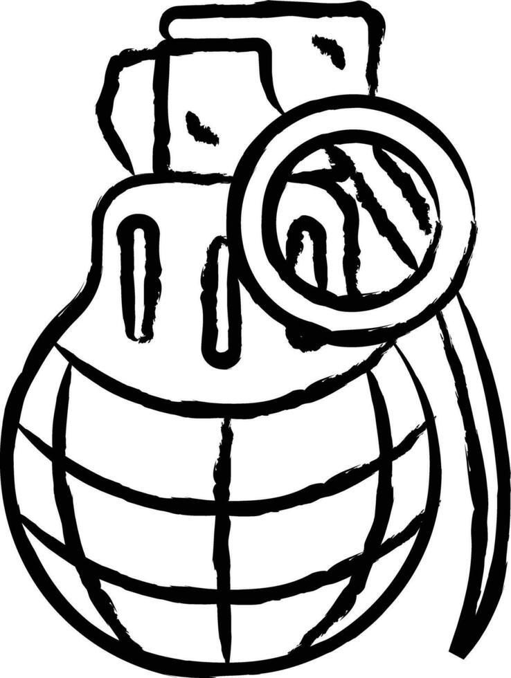 Grenade hand drawn vector illustration