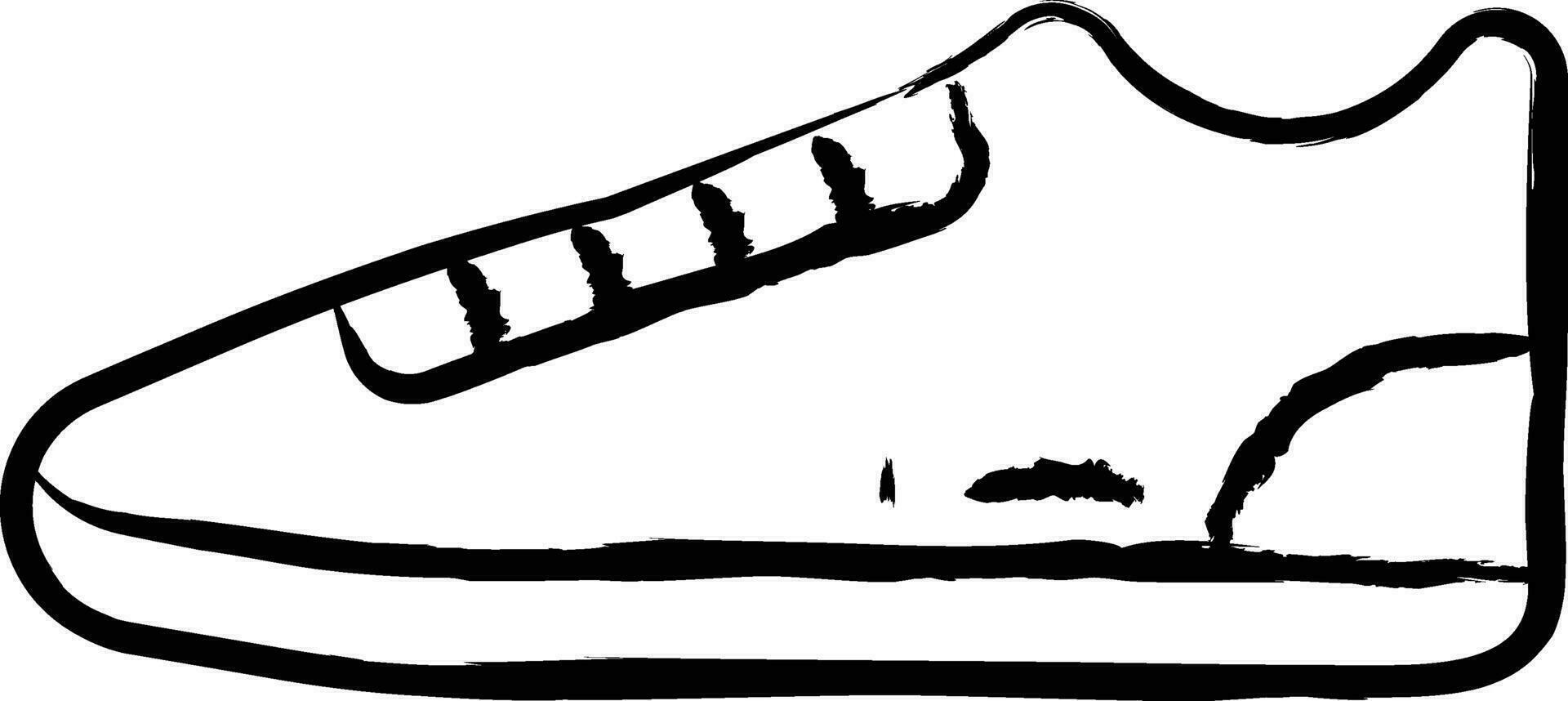 zapatilla de deporte zapato mano dibujado vector ilustración