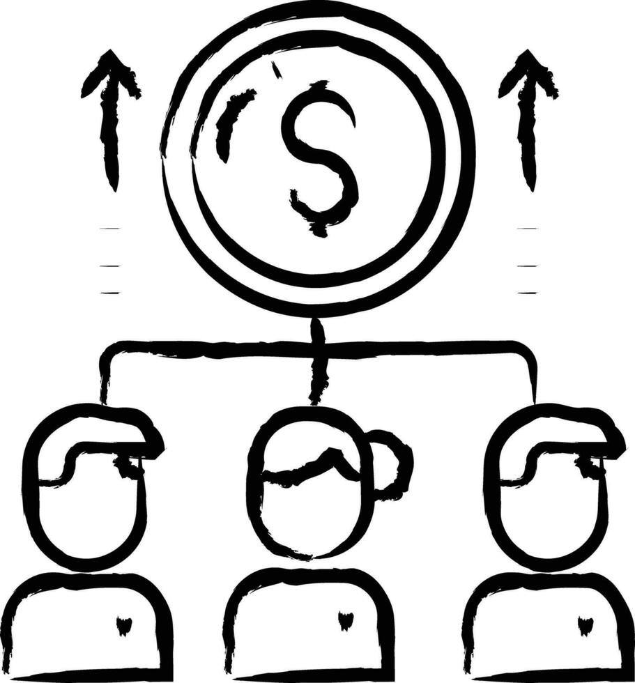Profits hand drawn vector illustration