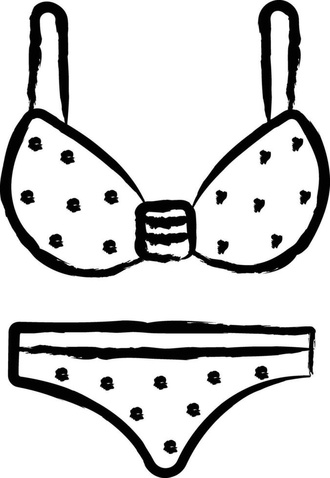Bikini hand drawn vector illustration