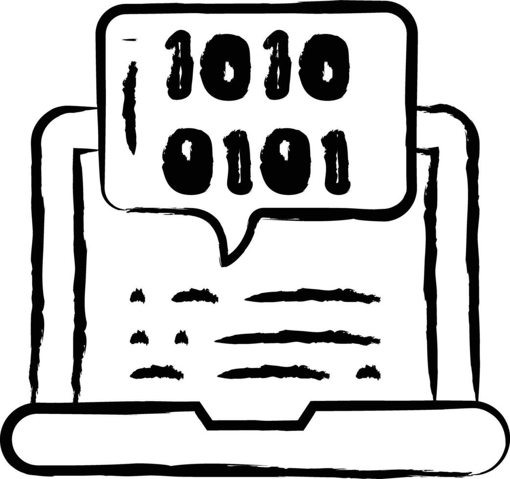 Coding hand drawn vector illustration
