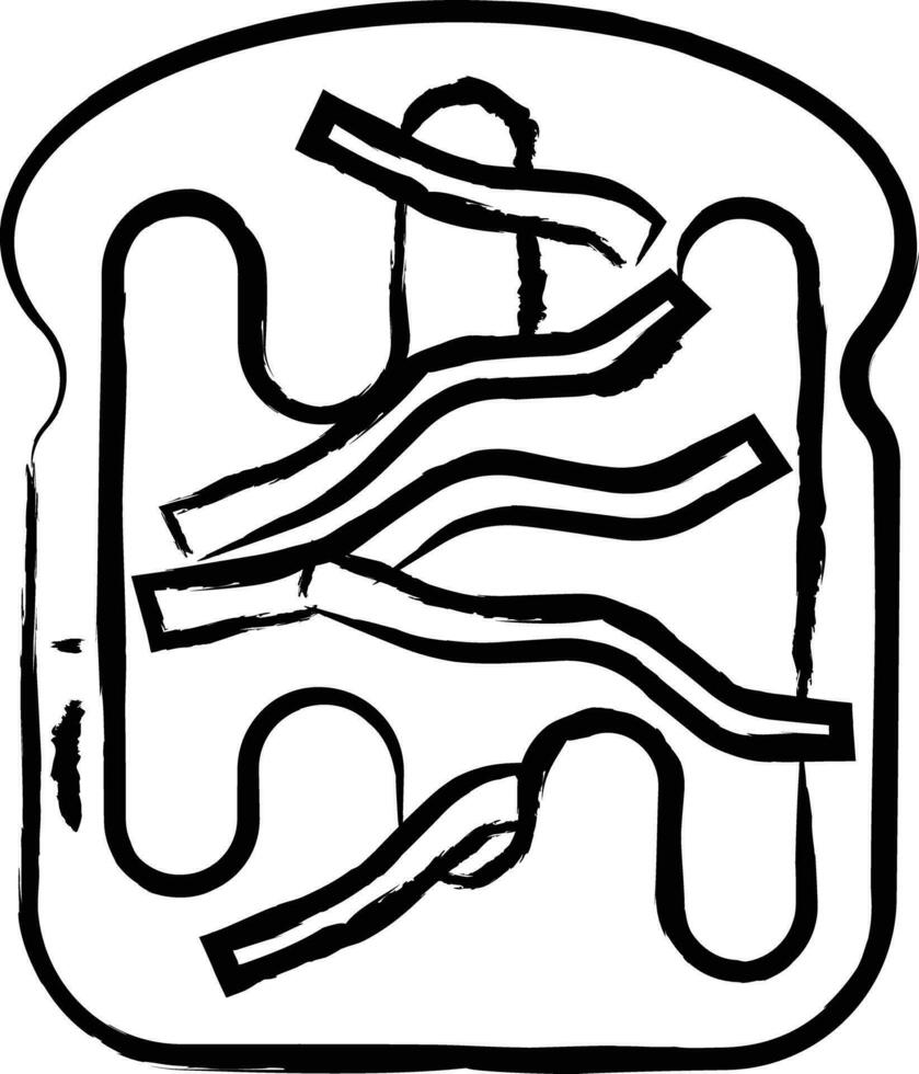 toast hand drawn vector illustration