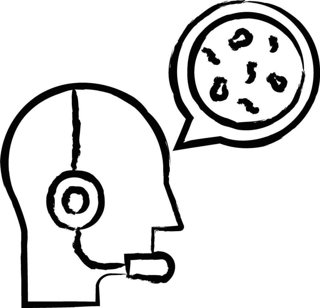 Help Center hand drawn vector illustration