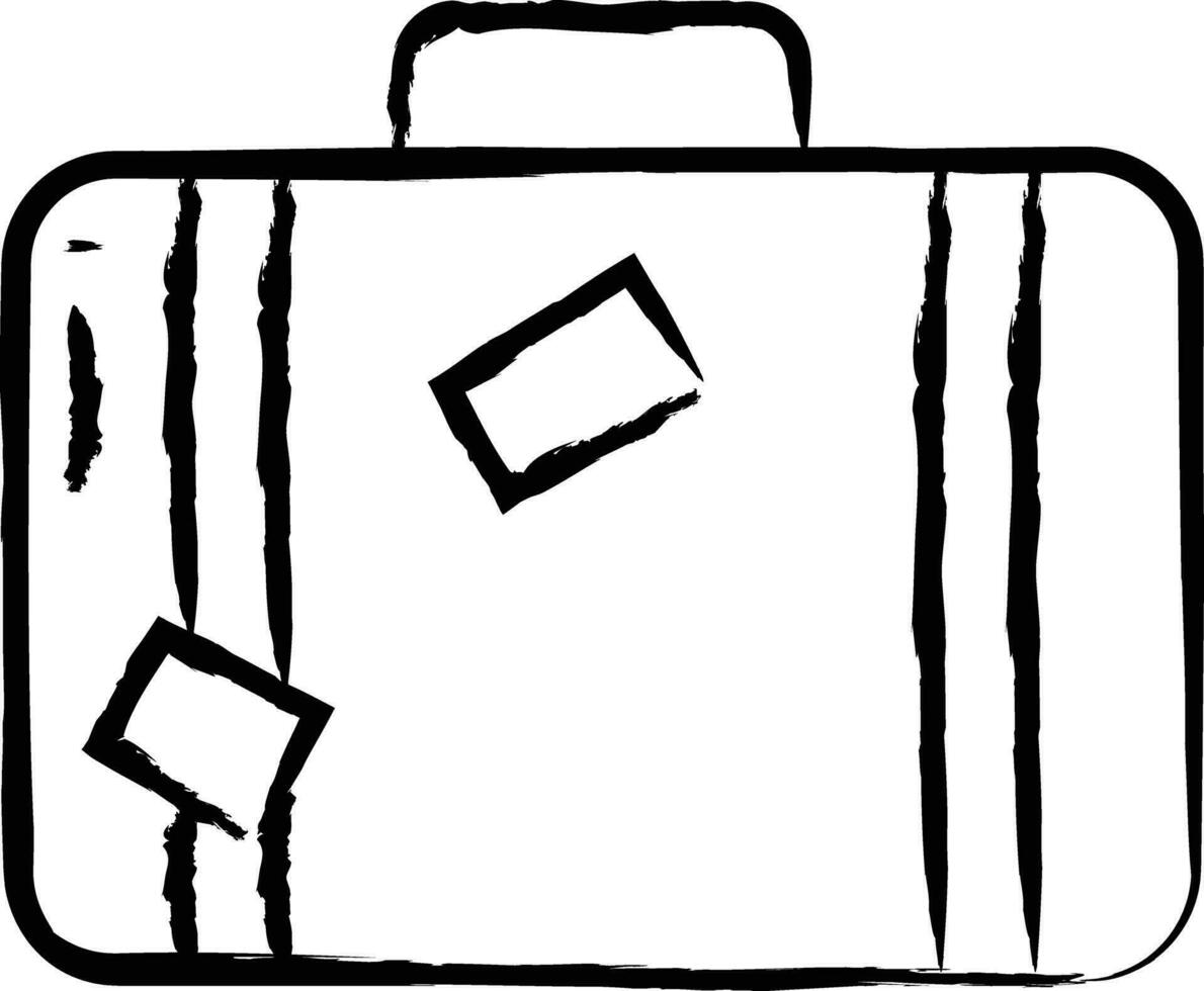 maleta mano dibujado vector ilustración