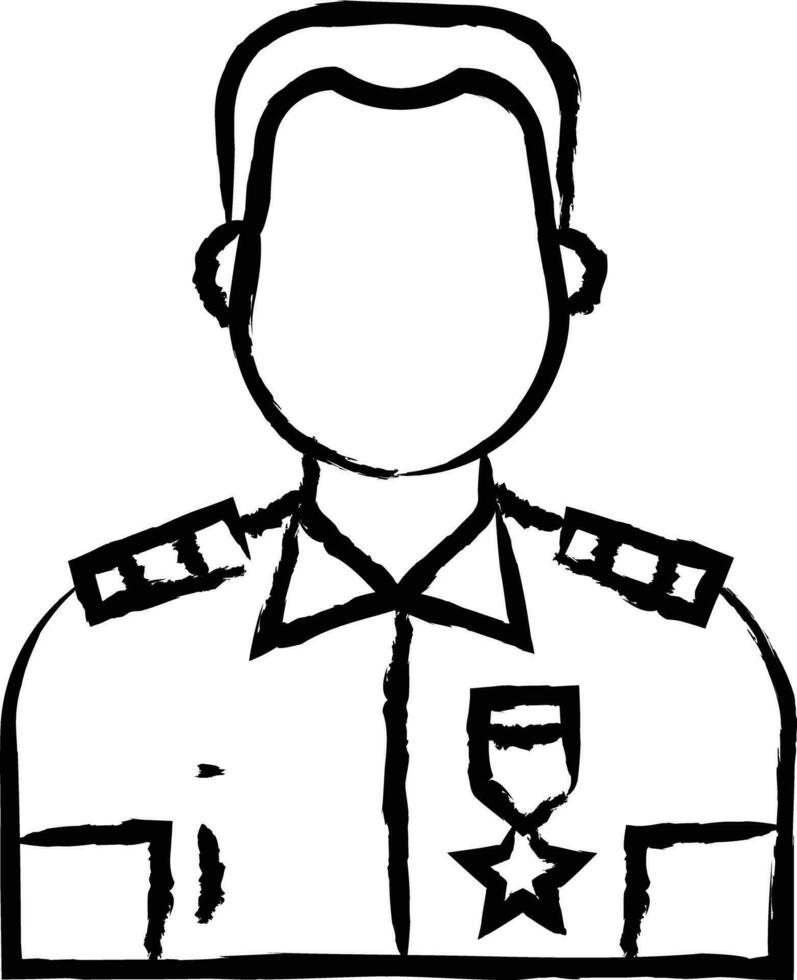 Police hand drawn vector illustration