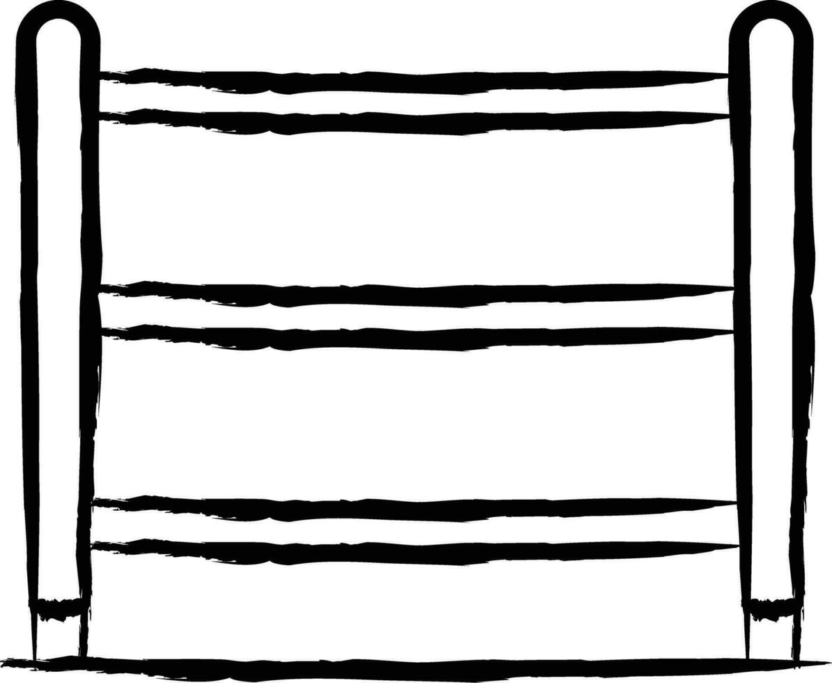 Jumping Bar hand drawn vector illustration