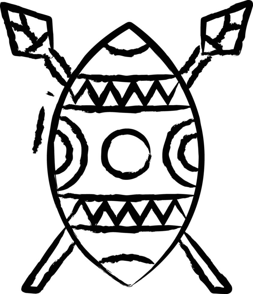 Zulu hand drawn vector illustration