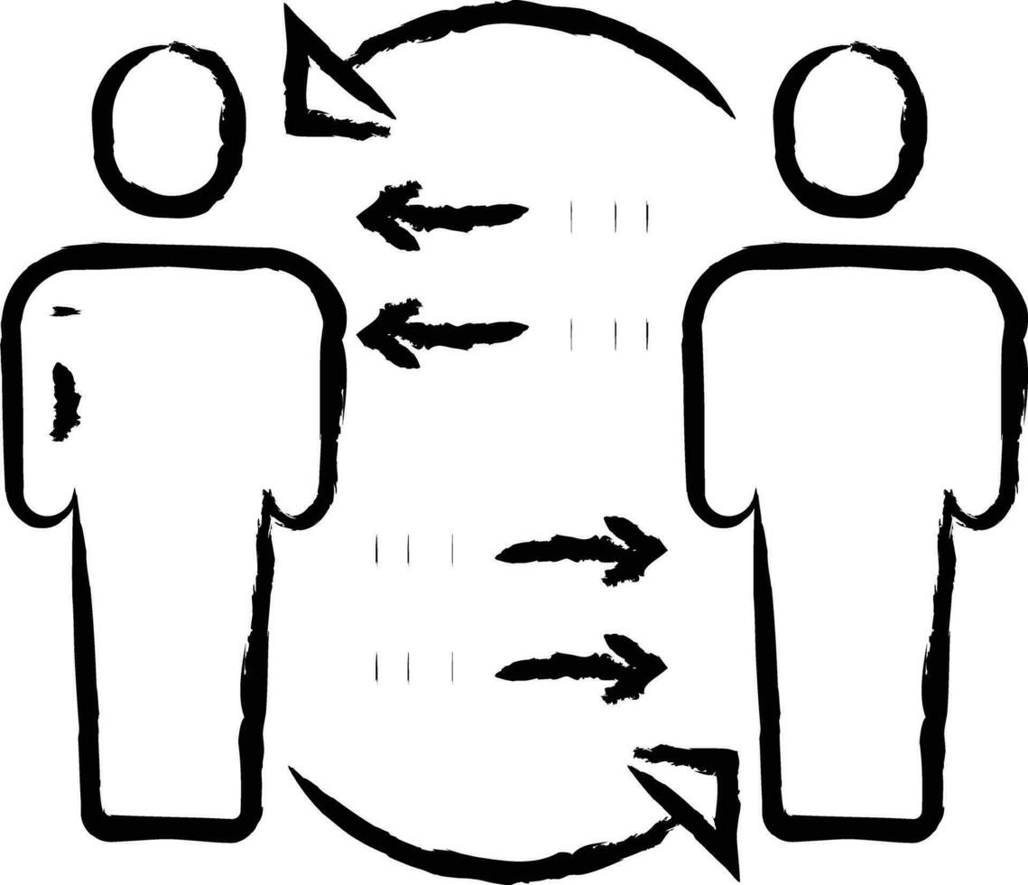 Connection user hand drawn vector illustration