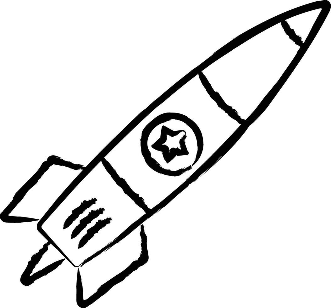 Rocket hand drawn vector illustration