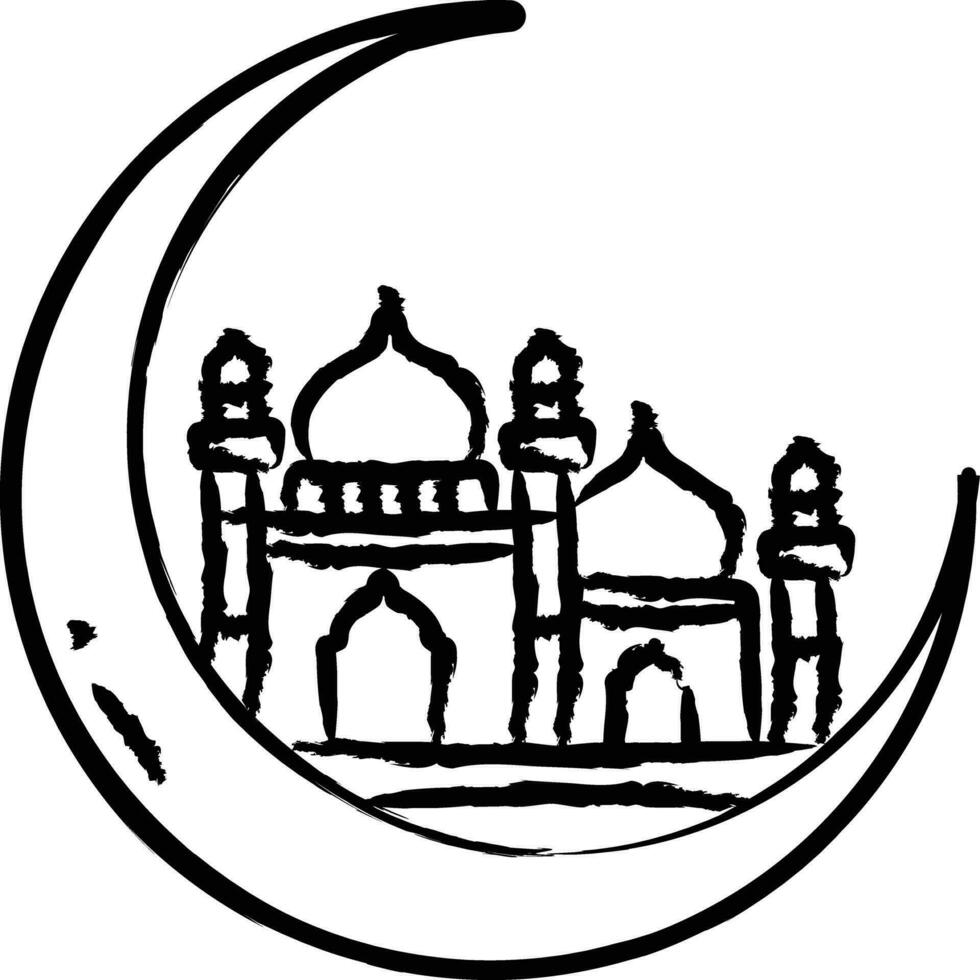 Ramdan Kareem hand drawn vector illustration