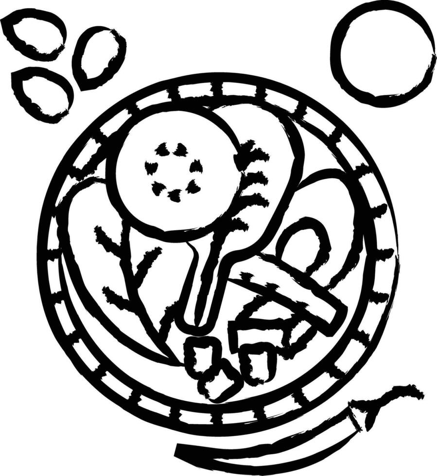 Indonesian salad hand drawn vector illustration