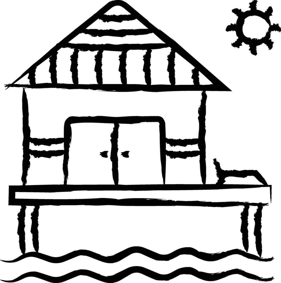 Resort hand drawn vector illustration