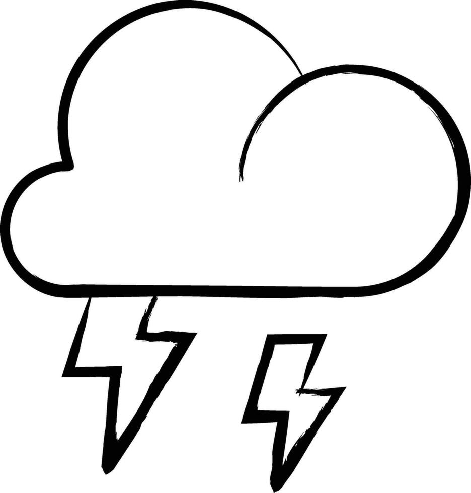 Thunder hand drawn vector illustration