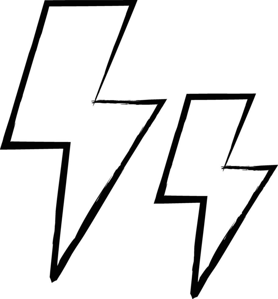 Thunder hand drawn vector illustration